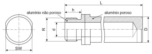 drawing-of-porous-aluminium-pneumatic-silencer-with-thread